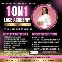 1-ON-1 LACE ACADEMY HANDS ON COURSE 1-ON-1 LACE ACADEMY HANDS ON COURSE