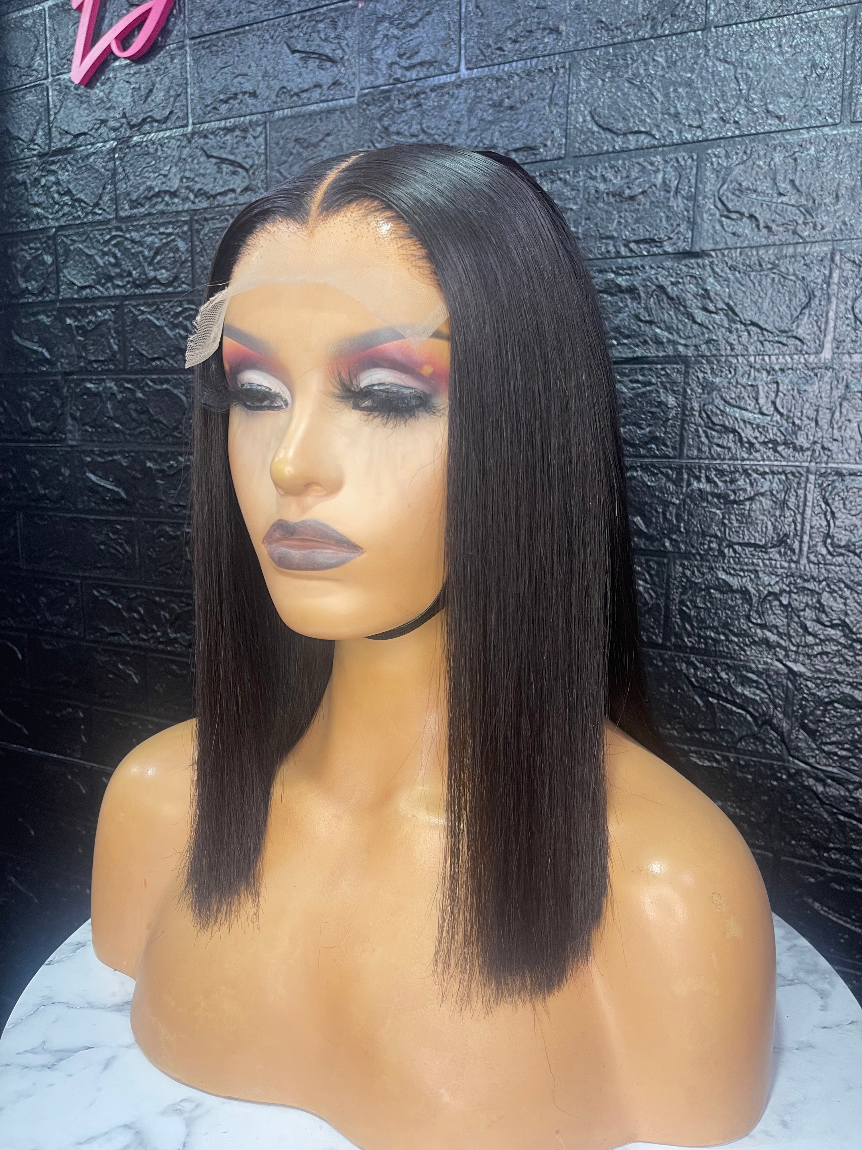 12" 5X5 HD Lace Black Hair Extension - EyeCandii Creations 12" 5X5 HD Lace Black Hair Extension - EyeCandii Creations