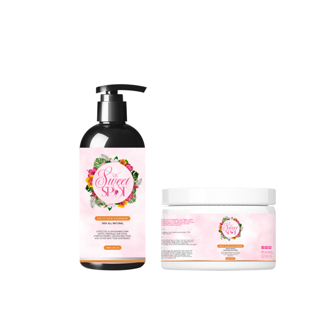 Kojic Acid Cleanser & Moisturizer - EyeCandii Creations Kojic Acid Cleanser & Moisturizer - EyeCandii Creations